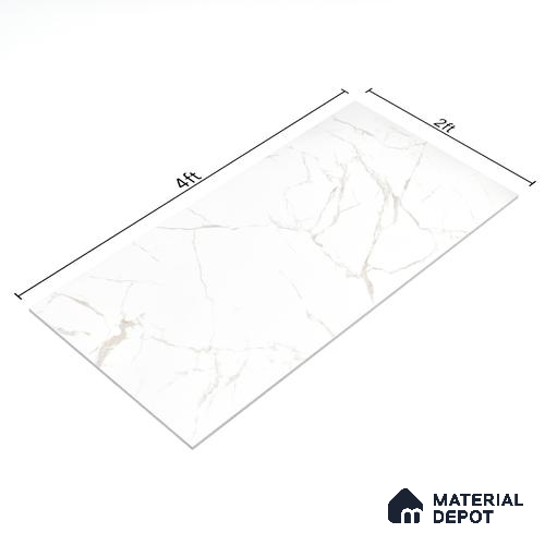 Carving Floor & Wall Tile TL 05613 Gravier Zenith 2 ft x 4 ft Vitrified Carving Matte Finish - 9 mm | 6 Random Design | Suitable for Living Room, Bedroom, Bathroom