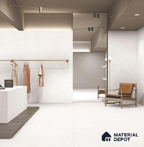 Large Format Endless Floor & Wall Tile TL 10580 Norwich Beige 8 ft x 4 ft Colour Body Vitrified Glossy Finish - 9 mm | Suitable for Living Room, Bedroom, Bathroom | Adhesive and Spacers Must be Used During Installation