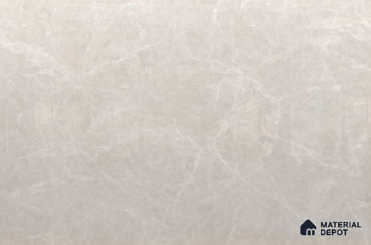 Large Formate Marble Floor & Wall Tile TL 11465 B Astra Cotton Grey 6 ft x 4 ft Vitrified Lush Finish - 9 mm | 4 Random Design | Suitable for Living Room, Bedroom, Dining & Office