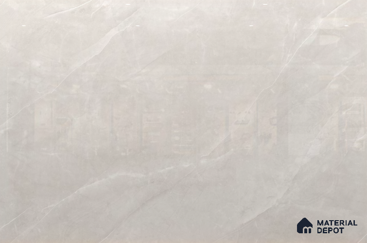 Large Format Marble Floor & Wall Tile TL 11475 Neo Armani Bianco 6 ft x 4 ft Vitrified Glossy Finish - 9 mm | 4 Random Design | Suitable for Living Room, Bedroom, Dining & Office | Adhesive and Spacers Must be Used During Installation