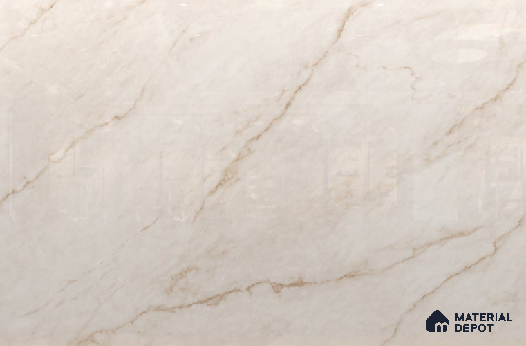 Large Format Marble Floor & Wall Tile TL 11463 Almond Vein 6 ft x 4 ft Vitrified Glossy Finish - 9 mm | 4 Random Design | Suitable for Living Room, Bedroom, Dining & Office | Adhesive and Spacers Must be Used During Installation