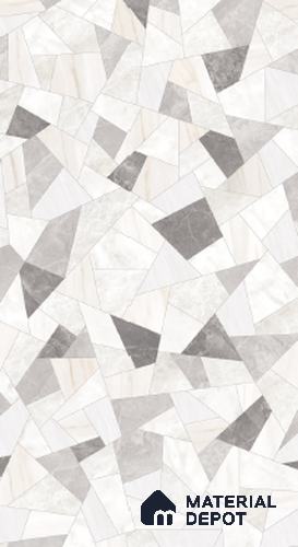 Large Formate Terrazzo Floor & Wall Tile TL 11410 C Lasa Elegan Decor 8 ft x 4 ft Vitrified Color Body Sinker Finish - 9 mm | Suitable for Living Room, Bedroom, Bathroom | Adhesive and Spacers Must be Used During Installation