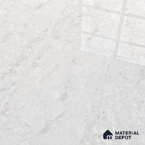 Marble Wall & Floor Tile TL 05534 Lustro Bianco 2 ft x 4 ft Vitrified Glossy Finish - 9 mm | 8 Random Design | Suitable for Living Room, Bedroom, Bathroom, Kitchen