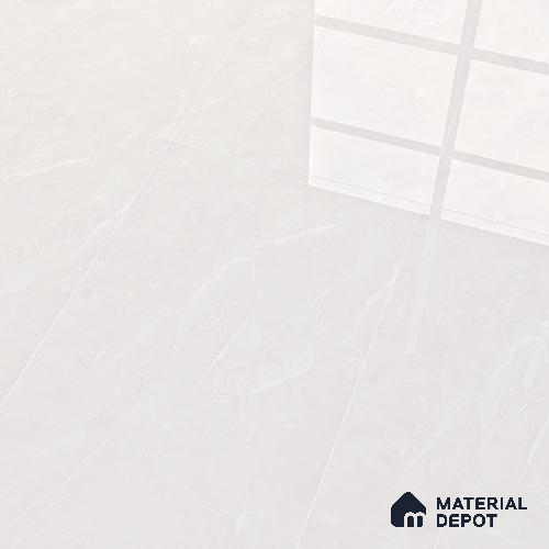 White Marble Floor & Wall Tile TL 05529 G Armani Bianco 5.2 ft x 2.6 ft Vitrified Glossy Finish - 9 mm