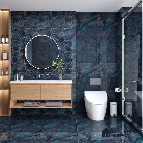 Highlighter Wall & Floor Tile TL 05545 Viola Plum Decor 2 ft x 4 ft Vitrified Glossy Finish - 9 mm | Suitable for Living Room, Bedroom, Bathroom, Kitchen