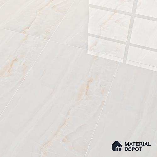 Marble Floor & Wall Tile TL 05810 Gravier Beige Pearl 2 ft x 4 ft Vitrified High Gloss Finish - 9 mm | 8 Random Design | Suitable for Living Room, Bedroom, Bathroom