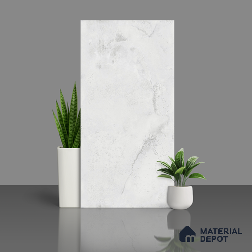Marble Wall Tile TL 05461 Soul Bianco 2 ft x 4 ft Vitrified High Gloss Finish - 9 mm | 6 Random Design | Suitable for Living Room, Bedroom, Bathroom, Kitchen