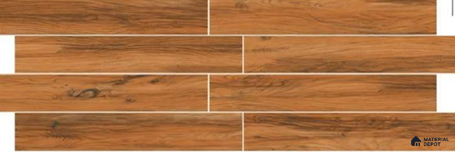 Wood Floor & Wall Tile TL 11636 4 ft x 8 inch Vitrified Matte Finish - 9 mm