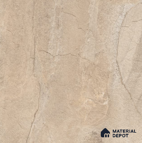 Beige Stone  Tile TL 09077  Quartzite Amber 16 inch x 16 inch Vitrified Carving Matte Finish - 12 mm |  | Suitable for Parking, Terrace | Pattern Alignment May Vary | 2-3 mm Spacer is Mandatory