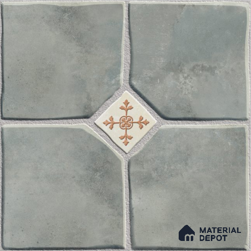 Grey Stone Tile TL 09075 B Flintstone Verde 16 inch x 16 inch Vitrified Carving Matte Finish - 12 mm | | Suitable for Parking, Terrace | Pattern Alignment May Vary | 2-3 mm Spacer is Mandatory