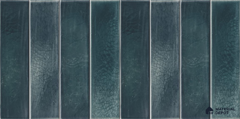 Green Faux Subway Wall Tile TL 09094  Lucido Aqua 1 ft x 1 ft Ceramic Glossy Finish - 9 mm | Suitable for Highlighter Wall, Bathroom, Kitchen Wall & Backsplash | Please Expect a Slight Variation of Pattern
