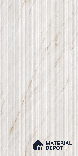 White Marble Wall & Floor Tile TL 10238  Ferior Pale Sisal Decor 5.2 ft x 2.6 ft Vitrified High Gloss Finish - 9 mm