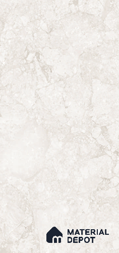 White Marble Wall & Floor Tile TL 10250  Capella Ice Crystal 5.2 ft x 2.6 ft Vitrified Carving Matte Finish - 9 mm