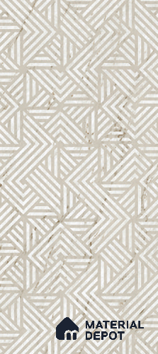 Grey Patterned Wall & Floor Tile TL 10249 Ferior Vortex Decor 5.2 ft x 2.6 ft Vitrified Carving Matte Finish - 9 mm