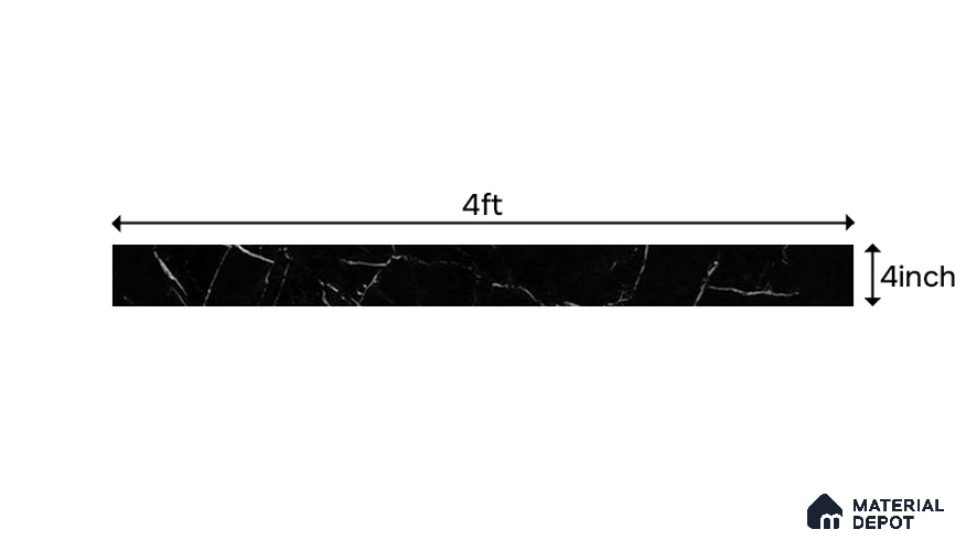 Floor Tile TF 00355  Obsidian Vein 1200 x 100 mm Vitrified High Gloss Finish - 9 mm |  | Suitable for Living Room, Bedroom, Bathroom
