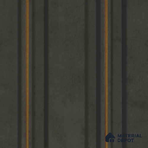 Brown Marble Louver PN 04127 8 ft x 4.9 inch Charcoal Panel - 12 mm | Suitable for Feature Wall, TV Unit & Living Room | Width is Subjected to 5% Variation