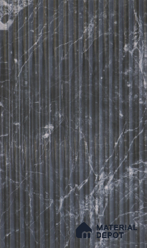 Marble Fluted 1D 05476 Shadow Flutes 8 ft x 4 ft High Gloss Finish Acrylic Laminate - 3 mm | Suitable for TV Unit,Wardrobe, Kitchen Cabinets