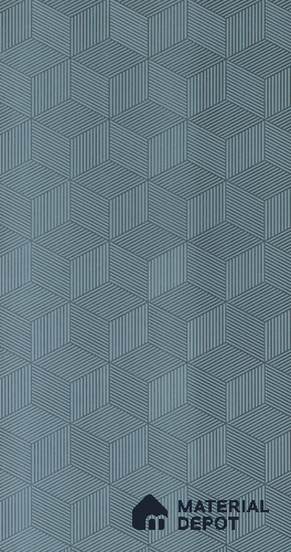 Blue Patterned Look Charcoal Decorative Wall Panel 8 ft x 2 ft - 4 mm | Ideal for Living Room, TV Unit, Bedroom, Feature Wall, Office | PN 00373 B - Pattern 2 | Width is Subjected to 5% Variation