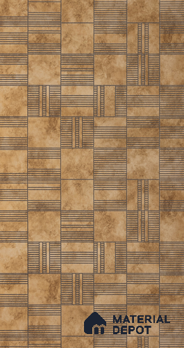 Brown Patterned Look Charcoal Decorative Wall Panel 8 ft x 2 ft - 4 mm | Ideal for Living Room, TV Cabinet, Bedroom, Feature Wall, Office | PN 00371 B - Pattern 2 | Image 01