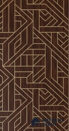 Brown Patterned Look Charcoal Decorative Wall Panel 8 ft x 2 ft - 4 mm | Ideal for Living Room, TV Cabinet, Bedroom, Feature Wall, Office | PN 00372 B - Pattern 2 | Image 01