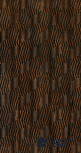 Brown Patterned Look Charcoal Decorative Wall Panel 8 ft x 2 ft - 4 mm | Ideal for Living Room, TV Unit, Bedroom, Feature Wall, Office | PN 00373 E - Pattern 5 | Width is Subjected to 5% Variation