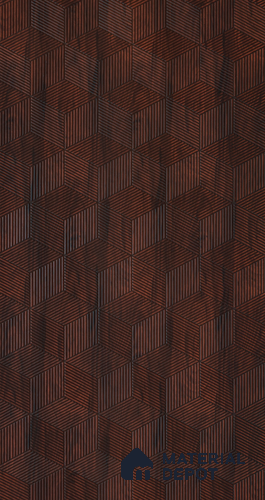 Brown Patterned Look Charcoal Decorative Wall Panel PN 00373 F 8 ft x 2 ft - 4 mm | Suitable for Feature Wall, TV Unit & Living Room | Width is Subjected to 5% Variation