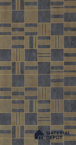 Grey Patterned Look Charcoal Decorative Wall Panel PN 00371 C 8 ft x 2 ft - 4 mm | Suitable for Feature Wall, TV Unit & Living Room | Width is Subjected to 5% Variation