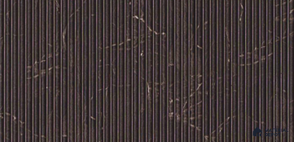Brown Marble Louver PN 03883 9.5 ft x 6 inch Charcoal Panel - 10 mm | Suitable for Feature Wall, TV Unit & Living Room | Width is Subjected to 5% Variation