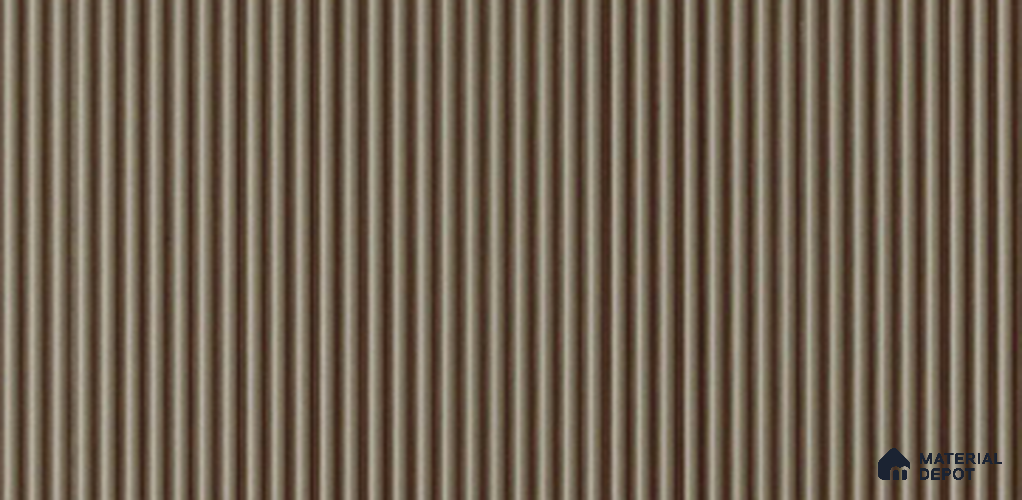 Brown Plain Colour Look Charcoal Louver/Panel 9.5 ft x 6 inch - 10 mm | Ideal for Living Room, TV Cabinet, Bedroom, Feature Wall, Office | PN 03890 | Image 01
