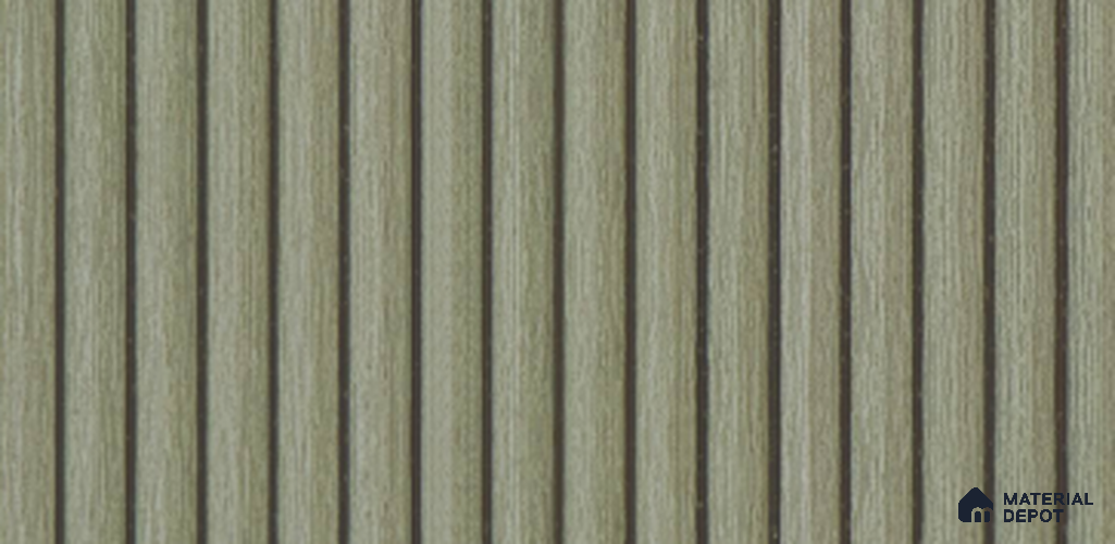 Grey Wooden Louver PN 03909 9.5 ft x 6 inch Charcoal Panel - 10 mm | Suitable for Feature Wall, TV Unit & Living Room | Width is Subjected to 5% Variation