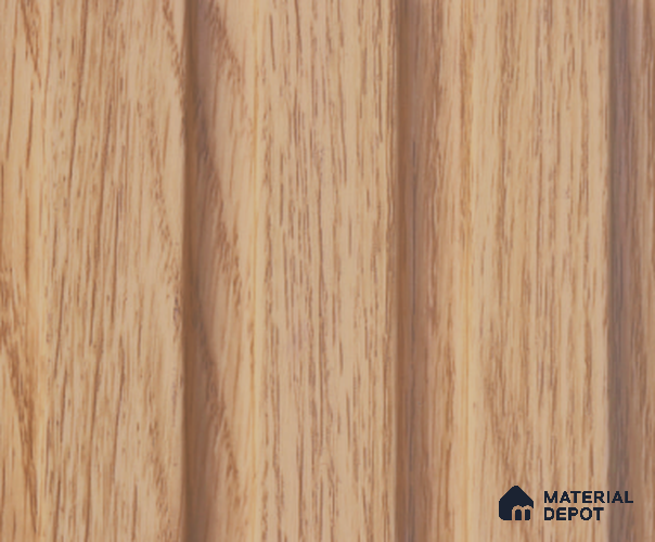 Brown Wooden Look Charcoal Louver/Panel 8 ft x 5 inch - 18 mm | Ideal for Living Room, TV Cabinet, Bedroom, Feature Wall, Office | PN 04152 | Image 01