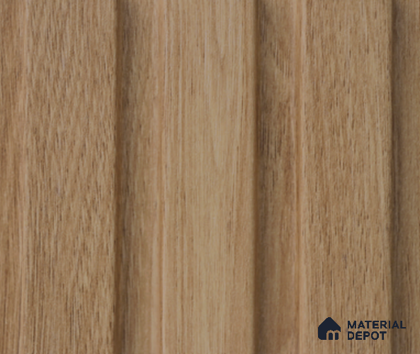Brown Wooden Louver PN 04153 8 ft x 4.9 inch Charcoal Panel - 18 mm | Suitable for Feature Wall, TV Unit & Living Room | Width is Subjected to 5% Variation