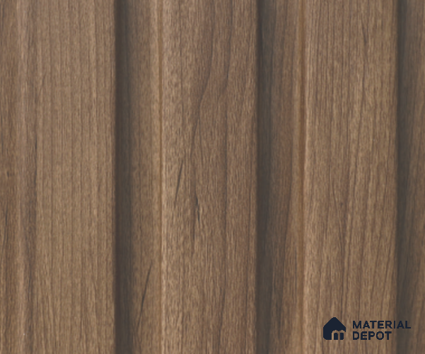 Brown Wooden Louver PN 04156 8 ft x 4.9 inch Charcoal Panel - 18 mm | Suitable for Feature Wall, TV Unit & Living Room | Width is Subjected to 5% Variation