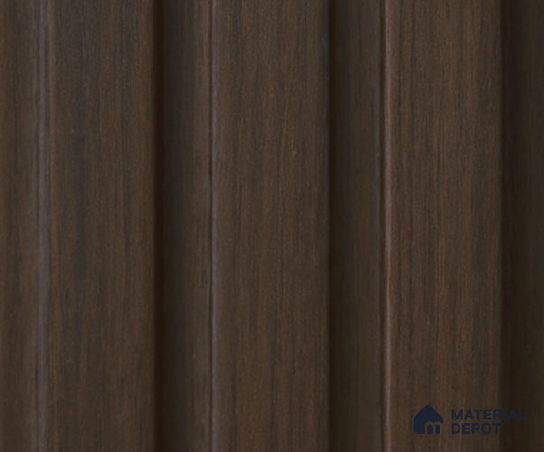 Brown Wooden Louver PN 04158 8 ft x 4.9 inch Charcoal Panel - 18 mm | Suitable for Feature Wall, TV Unit & Living Room | Width is Subjected to 5% Variation