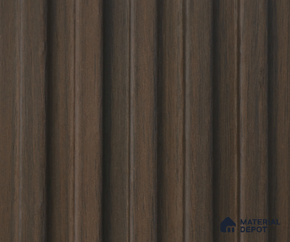 Brown Wooden Louver PN 04165 8 ft x 4.9 inch Charcoal Panel - 18 mm | Suitable for Feature Wall, TV Unit & Living Room | Width is Subjected to 5% Variation
