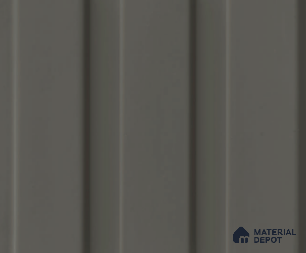 Grey Plain Colour Louver PN 04173 8 ft x 4.9 inch Charcoal Panel - 18 mm | Suitable for Feature Wall, TV Unit & Living Room | Width is Subjected to 5% Variation