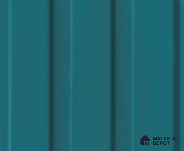 Blue Plain Colour Louver PN 04177 8 ft x 4.9 inch Charcoal Panel - 18 mm | Suitable for Feature Wall, TV Unit & Living Room | Width is Subjected to 5% Variation