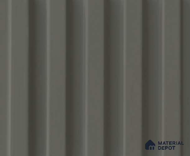 Grey Plain Colour Louver PN 04168 8 ft x 4.9 inch Charcoal Panel - 18 mm | Suitable for Feature Wall, TV Unit & Living Room | Width is Subjected to 5% Variation