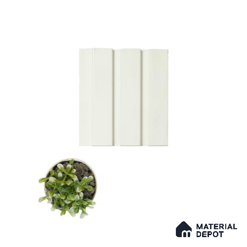 White Plain Colour Louver PN 00821 9.5 ft x 4.7 inch Charcoal Panel - 12 mm | Suitable for Feature Wall, TV Unit & Living Room | Width is Subjected to 5% Variation
