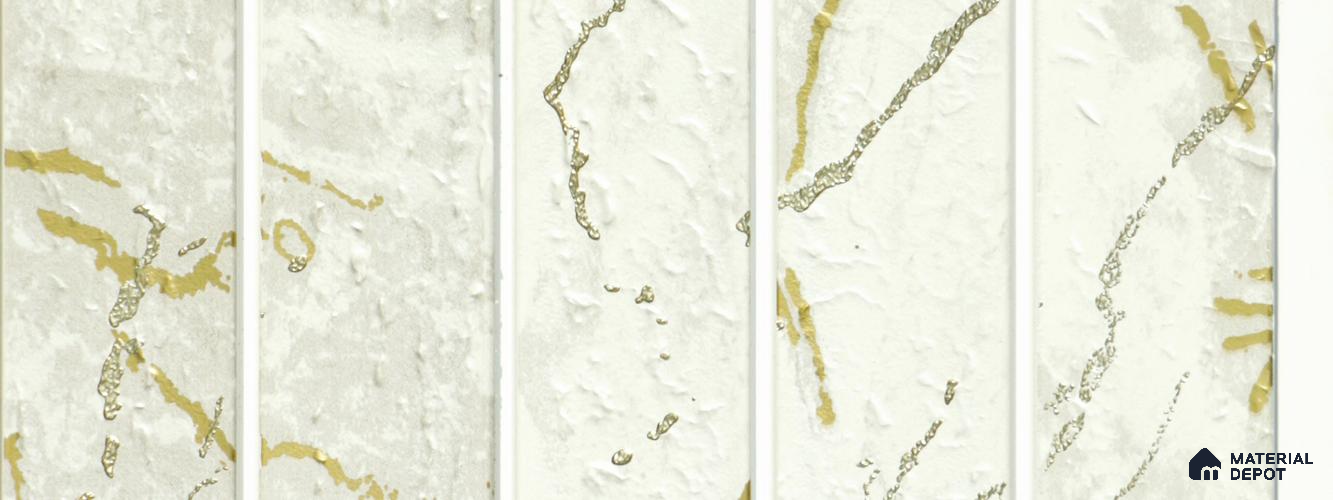White Luxury Louver PN 05776 9.5 ft x 7.8 inch Charcoal Panel - 12 mm | Suitable for Feature Wall, TV Unit & Living Room | Width is Subjected to 5% Variation