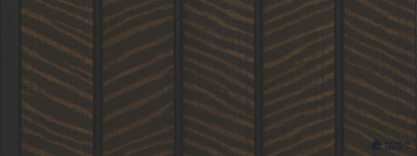 Brown Patterned Louver PN 05775 9.5 ft x 7.8 inch Charcoal Panel - 12 mm | Suitable for Feature Wall, TV Unit & Living Room | Width is Subjected to 5% Variation