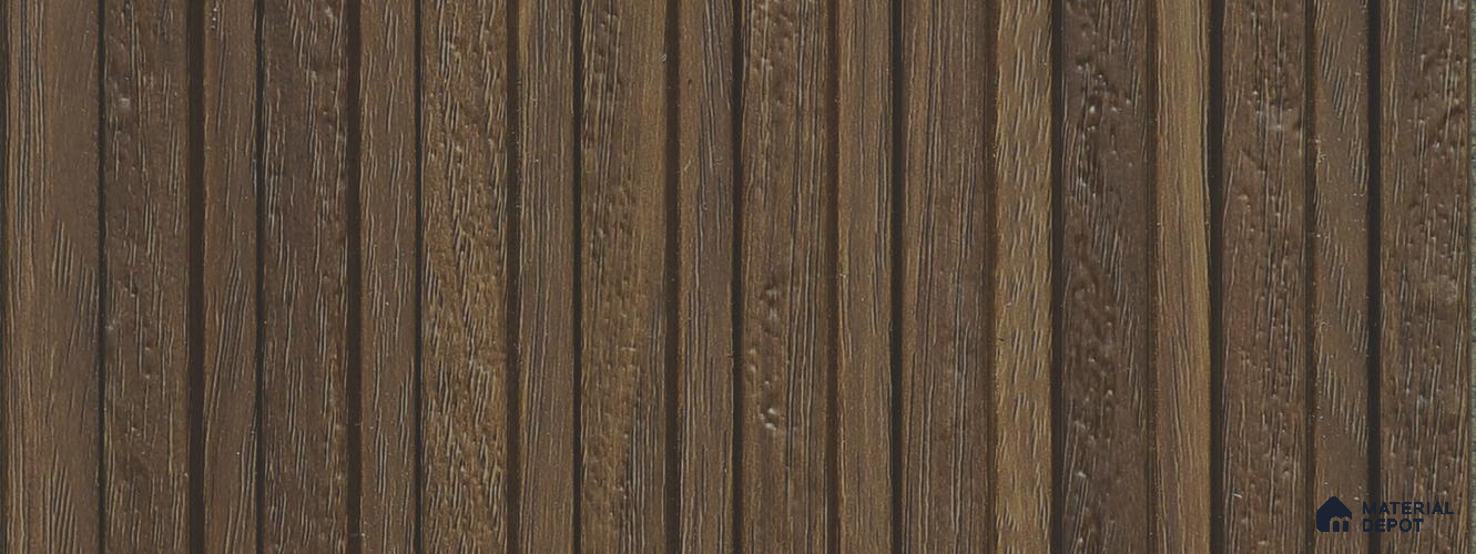 Brown Wooden Louver PN 05754 9.5 ft x 7.8 inch Charcoal Panel - 12 mm | Suitable for Feature Wall, TV Unit & Living Room | Width is Subjected to 5% Variation