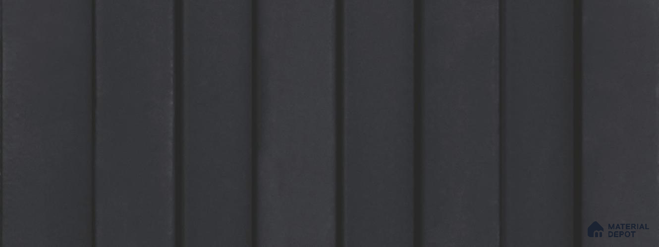 Black Plain Colour Louver PN 05759 9.5 ft x 7.8 inch Charcoal Panel - 12 mm | Suitable for Feature Wall, TV Unit & Living Room | Width is Subjected to 5% Variation