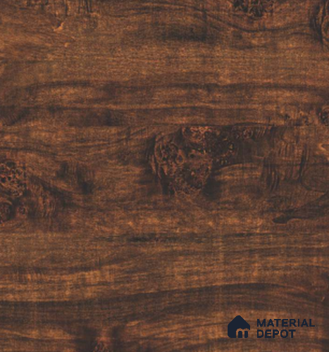 TR 6601 Exotic Burl 8 ft x 4 ft Gloss Finish PVC Woodero Series Veneer - 1.5 mm