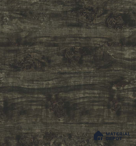 TR 9202 Grey Metallic Burl 8 ft x 4 ft Matt Finish PVC Woodero Series Veneer - 1.5 mm
