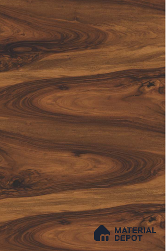 TR 9306 Exotic Ferrero Wood 8 ft x 4 ft Gloss Finish PVC Woodero Series Veneer - 1.5 mm