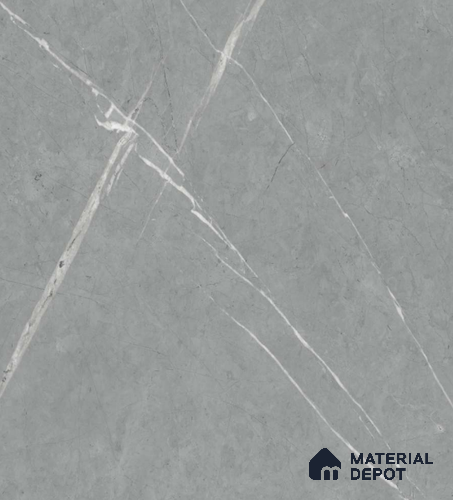 Triana Gris 8 ft x 4 ft High Gloss Finish Orison Series Marble Redefined PVC Laminate - 1.5 mm | Suitable for TV Unit, Wardrobe, Kitchen Cabinets