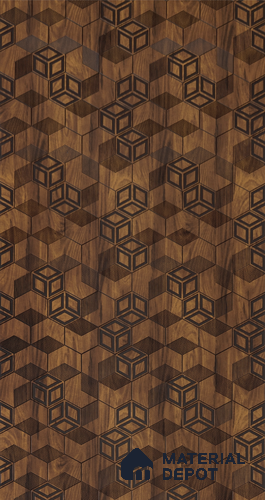 Brown Patterned Look Charcoal Decorative Wall Panel PN 00370 D 8 ft x 2 ft - 4 mm | Suitable for Feature Wall, TV Unit & Living Room | Width is Subjected to 5% Variation