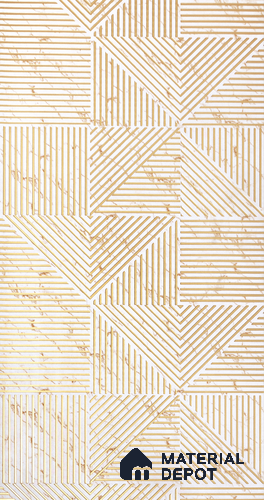 White Patterned Look Charcoal Decorative Wall Panel 8 ft x 2 ft - 4 mm | Ideal for Living Room, TV Cabinet, Bedroom, Feature Wall, Office | PN 00374 A - Pattern 1 | Image 01