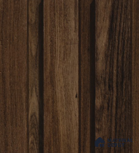 Brown Wooden Louver PN 00820 9.5 ft x 4.7 inch Charcoal Panel - 12 mm | Suitable for Feature Wall, TV Unit & Living Room | Width is Subjected to 5% Variation